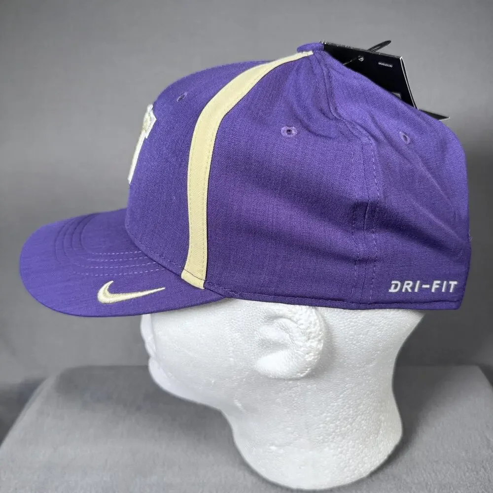 Washington Huskies Hat Cap‎ Strap Back Mens One Size NCAA Nike Dri-FIT AeroBill